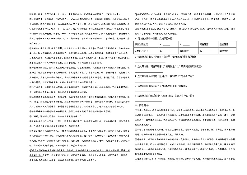 丹棱县2023-2024学年小升初语文自主招生备考卷含答案03