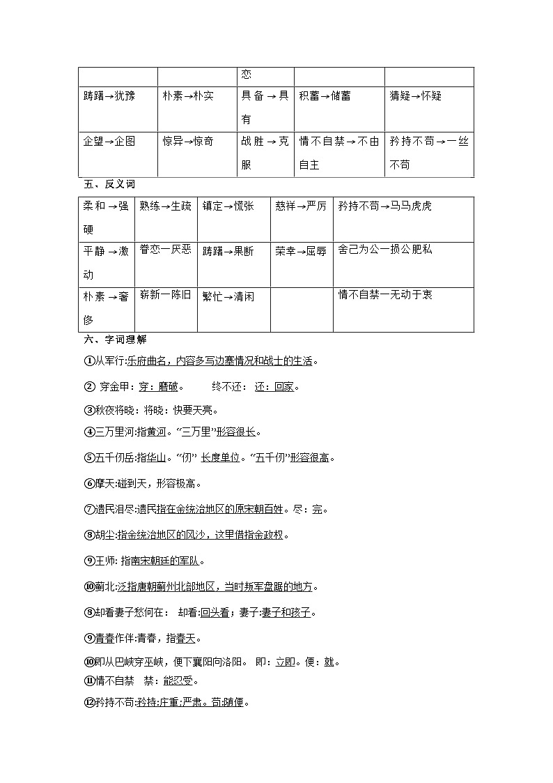 4、五年级下册语文 第四单元复习(讲义+检测)2023-2024学年五年级语文下册(部编版) (3)第2页