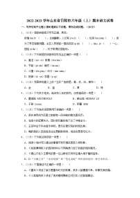 2022-2023学年山东省日照市六年级（上）期末语文试卷