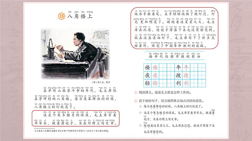 部編版小學(xué)語文二上15課《八角樓上》課件第8頁