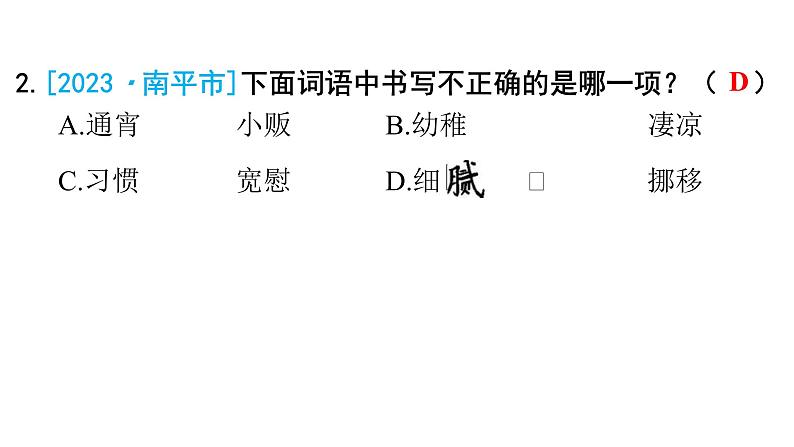 小升初语文总复习作业2专题一汉字(字形)课件第2页