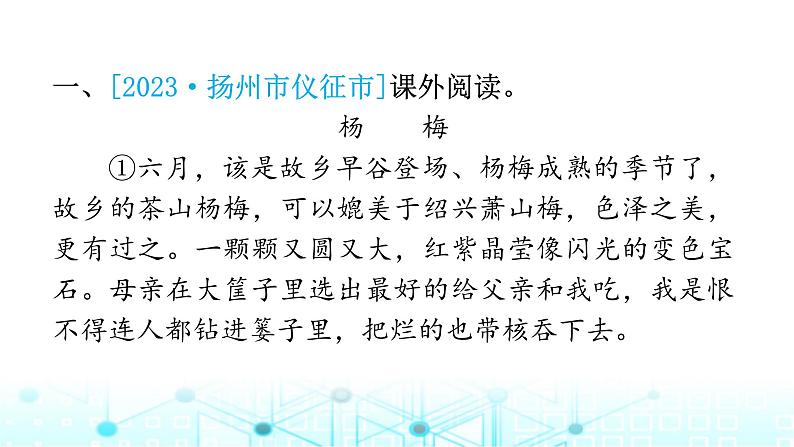 小升初语文总复习作业18专题八文学类文本阅读(一)课件第1页