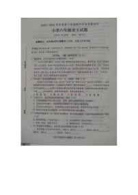 山东省菏泽市成武县2023-2024学年六年级下学期4月期中语文试题
