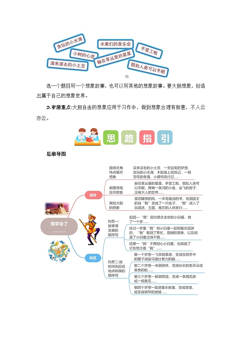 第五单元习作:奇妙的想象(教学设计)-2023-2024学年三年级语文下册单元作文能力提升(统编版)第2页