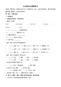 2023-2024學(xué)年江蘇省鹽城市鹽都區(qū)鹽城市二小教育集團(tuán)部編版五年級下冊期中考試語文試卷（原卷版+解析版）
