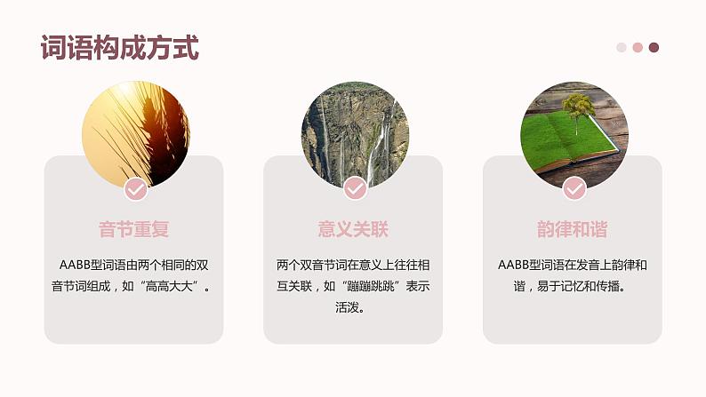 2024年小学《词语运用和句子结构之AABB型词语:如高高兴兴、许许多多、漂漂亮亮等。》专项复习,统编版语文六年级下册课件PPT04