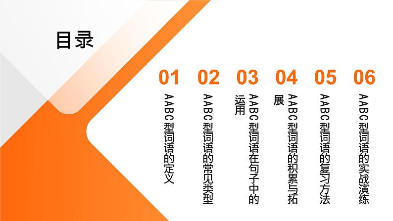2024年小学《词语运用和句子结构之AABC型词语:如栩栩如生、翩翩起舞、恋恋不舍等。》专项复习,统编版语文六年级下册课件PPT第2页