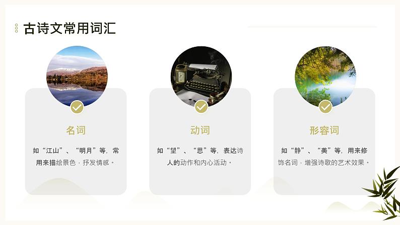 2024年小学《词语运用和句子结构之古诗文欣赏:学习鉴赏古代文学作品和诗歌的意境和艺术特点。》专项复习,统编版语文六年级下册课件PPT第4页
