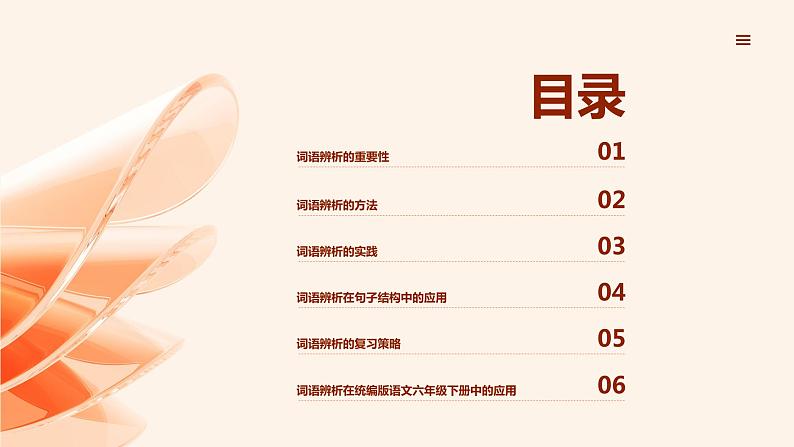 2024年小学《词语运用和句子结构之词语辨析:学习不同词语的使用场景和含义。》专项复习,统编版语文六年级下册课件PPT第2页