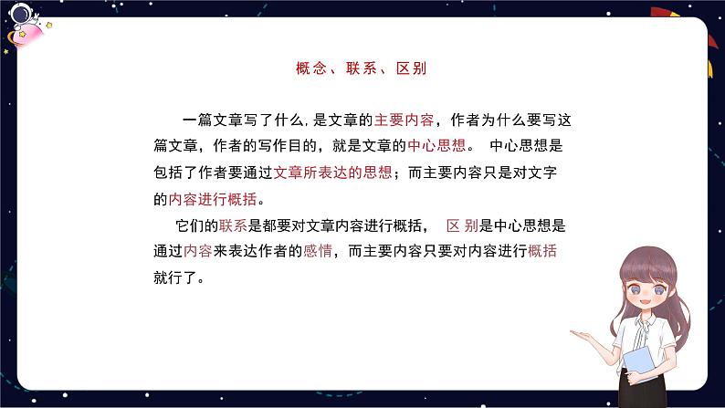 小升初阅读难点解析:概括文章中心思想,明确写作目的-部编版小学语文六年级课件05