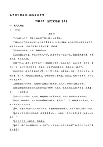 专题12 现代文阅读 (原卷+解释)3套