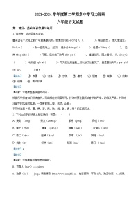 2023-2024学年山东省滨州市阳信县部编版六年级下册期中考试语文试卷