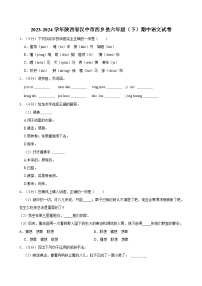 陕西省汉中市西乡县2023-2024学年六年级下学期期中语文试卷