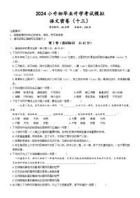 小升初毕业升学考试模拟(十三)试题-2023-2024学年统编版语文六年级下册