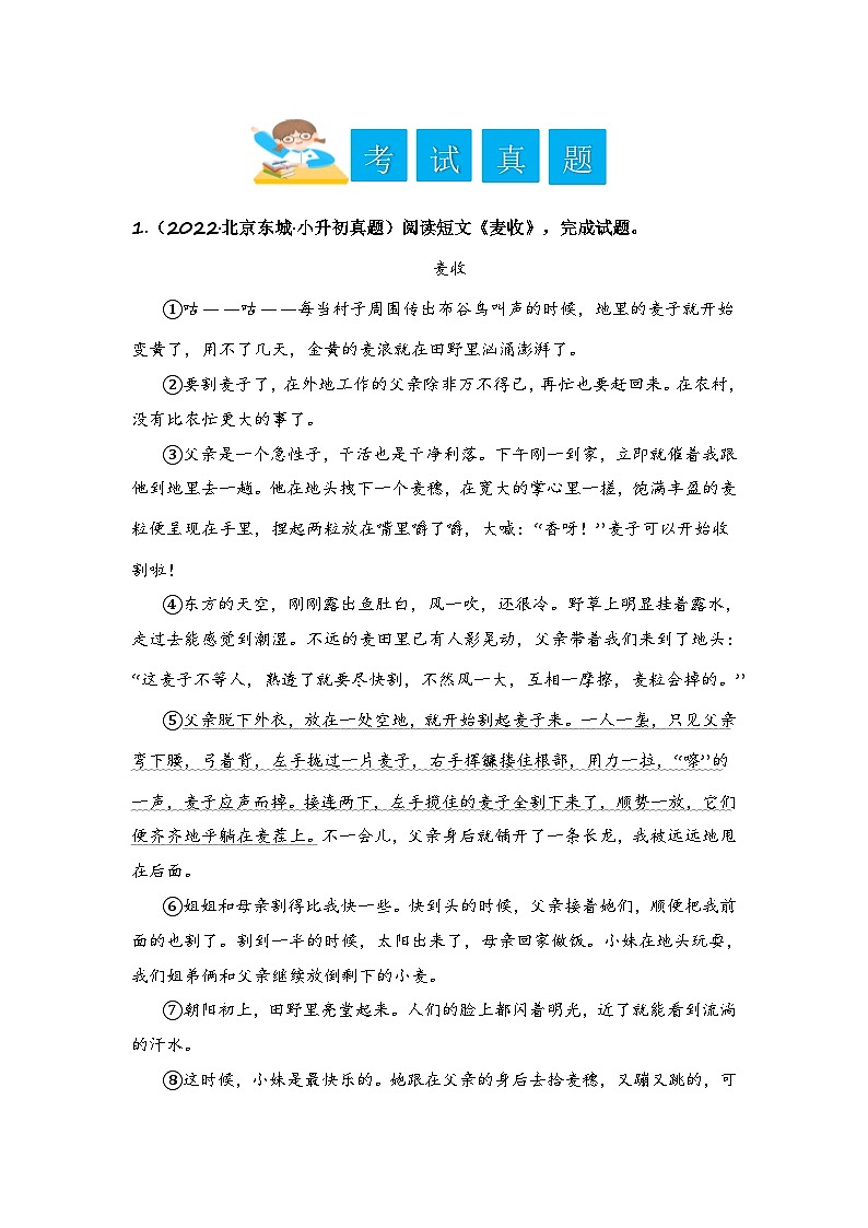 专题16 人物细节描写(教师版)第2页