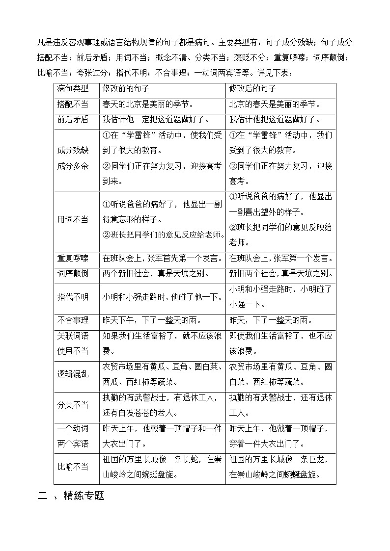 专题05 语病-备战2024年小升初语文精讲精练必刷题(全国通用)02