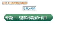 專題11 理解標(biāo)題的作用（課件）2024年小升初語文復(fù)習(xí)暑假銜接講練測(cè)（統(tǒng)編版）