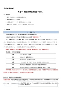 專題01 概括文章的主要內(nèi)容（講義）2024年小升初語文復習暑假銜接講練測（統(tǒng)編版）