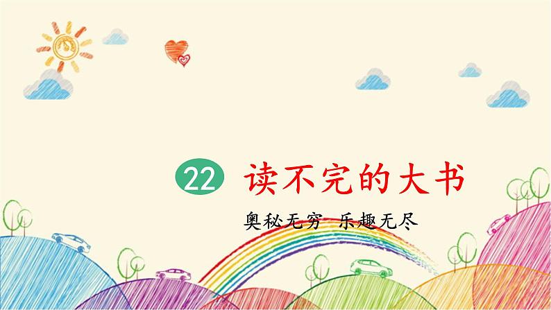 统编版语文三年级上册 22 读不完的大书(第1课时)课件第1页