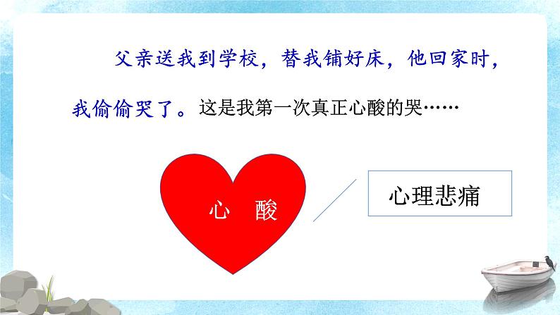 语文部编版五年级上册19《父爱之舟》课件08