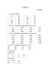 人教部编版语文【四年级下册】期末专项复习(词语搭配)