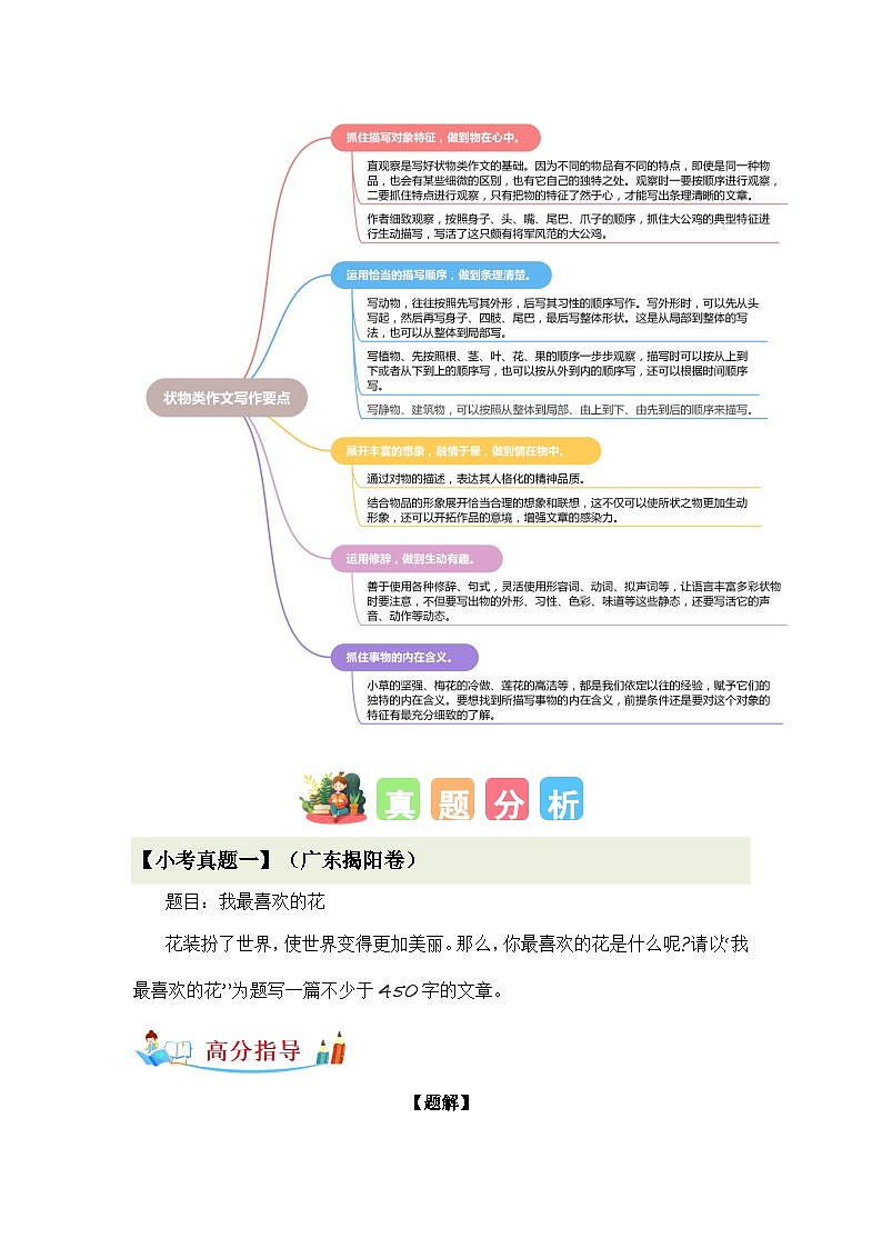 专题04 如何写好 状物作文(专项训练)2024年小升初语文复习即暑假衔接专项讲练测(统编版)第3页