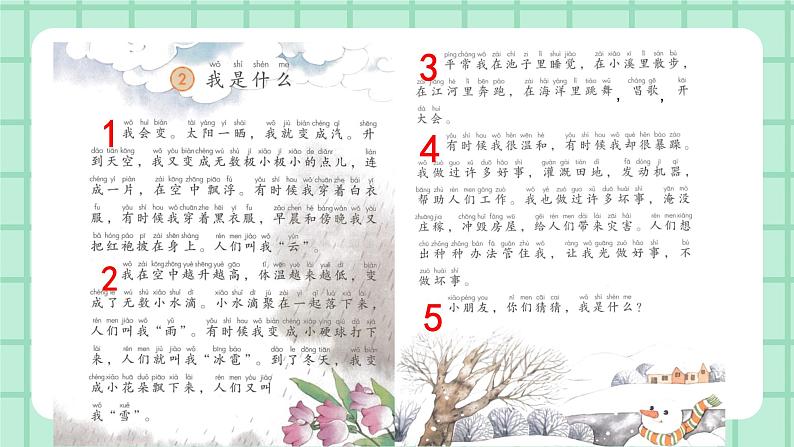 部编版小学语文二年级上册第一单元2 我是什么课件第4页