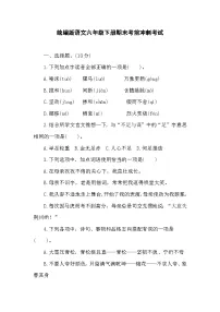 期末（试题）-2023-2024学年统编版语文六年级下册