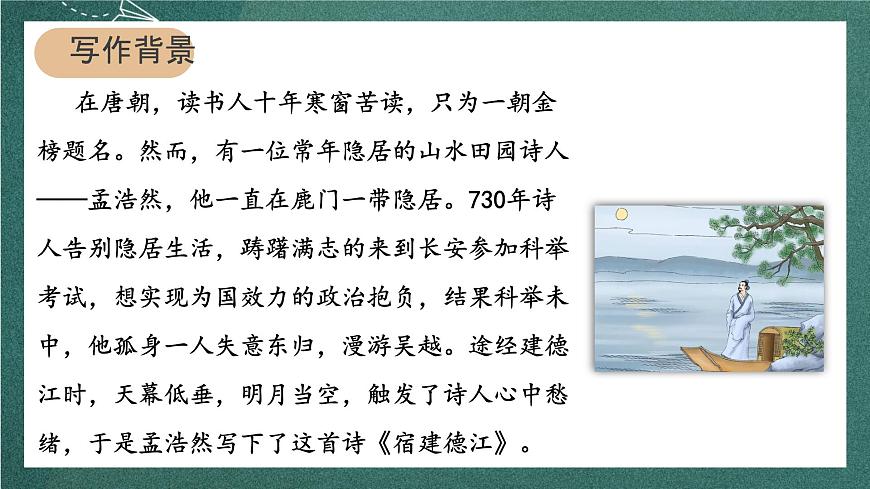 人教部編版語文六年級上冊3.《宿建德江》課件第2頁