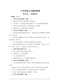[語(yǔ)文]考點(diǎn)06修改病句—統(tǒng)編版2024年小升初專(zhuān)題訓(xùn)練(有答案)