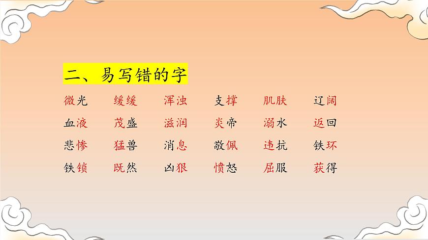 部編版小學語文四上第四單元復習課件第5頁