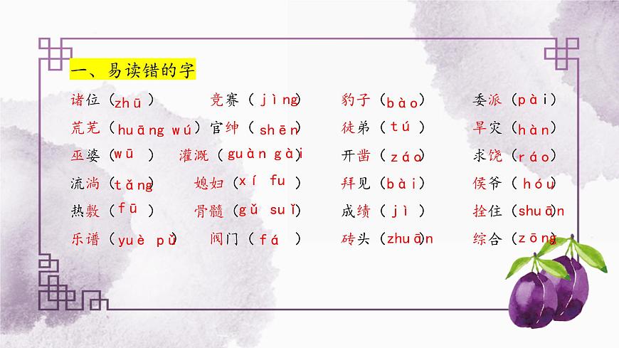 部編版小學語文四上第八單元復習課件第4頁