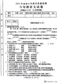 四川省达州市通川区2023-2024学年六年级下学期期末语文试卷