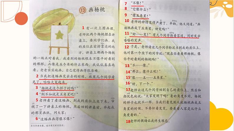 统编版二年级语文下册 课文课件(四) 13 画杨桃第2页