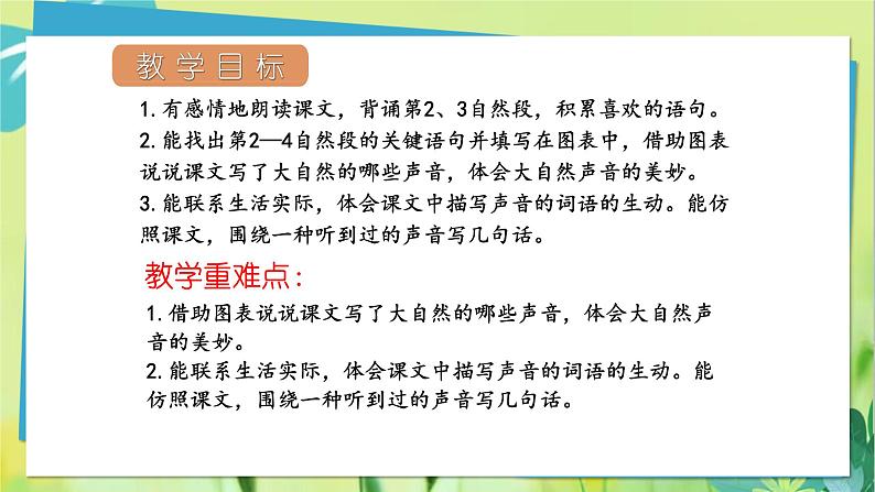 部编语文三年级上册 第7单元 21.大自然的声音 PPT课件02