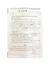 广西壮族自治区柳州市2023-2024学年六年级下学期期末语文试卷