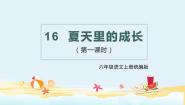 小学语文人教部编版六年级上册夏天里的成长试讲课教学ppt课件