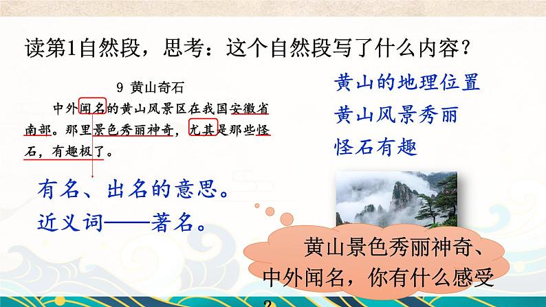 部编语文二年级上册 第4单元 9 黄山奇石 PPT课件+教案08