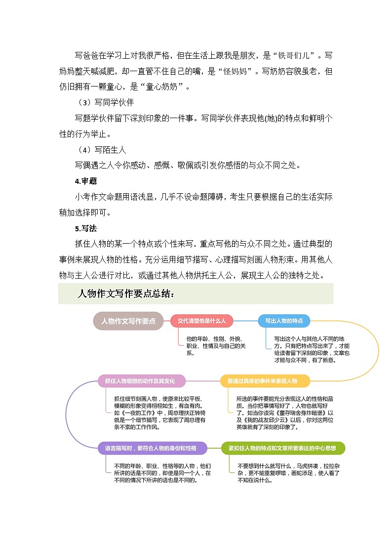 专题01 教你写好:写人作文(专项训练)-2024年小升初写作复习专项训练(统编版)第2页