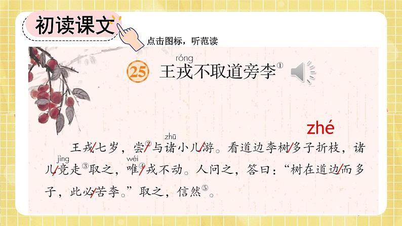 部编版小学语文四年级上册第八单元 25 王戎不取道旁李 课件PPT05