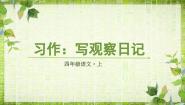 小学语文第三单元习作：写观察日记说课课件ppt