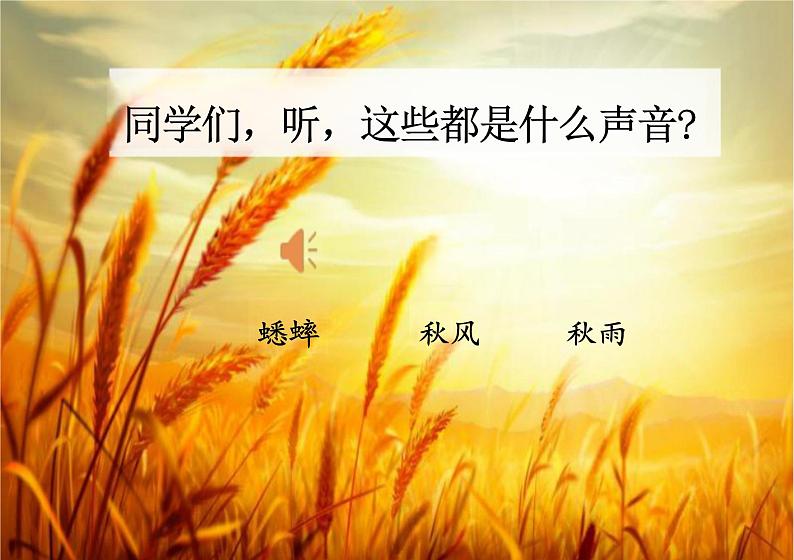 7 听听,秋的声音【精华版】——三年级上册语文课件第1页