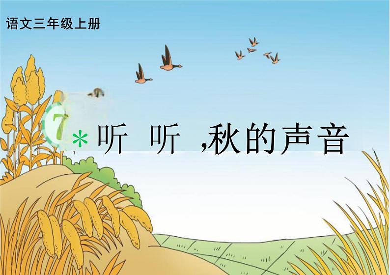 7 听听,秋的声音【精华版】——三年级上册语文课件第2页