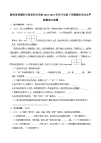 陕西省安康市石泉县部分学校2022-2023学年六年级下学期期末学业水平监测语文试题(含答案)