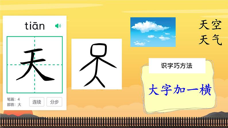 1 天地人 课件 人教部编版(2024)一年级上册第4页