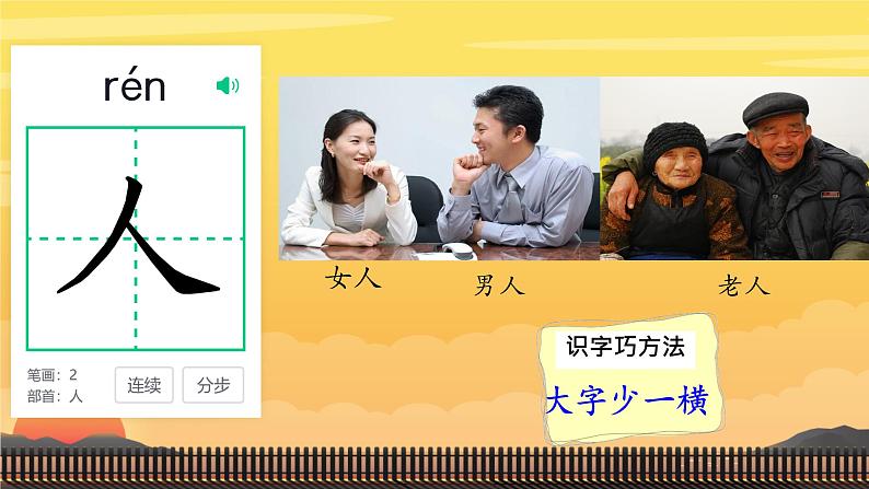 1 天地人 课件 人教部编版(2024)一年级上册第6页