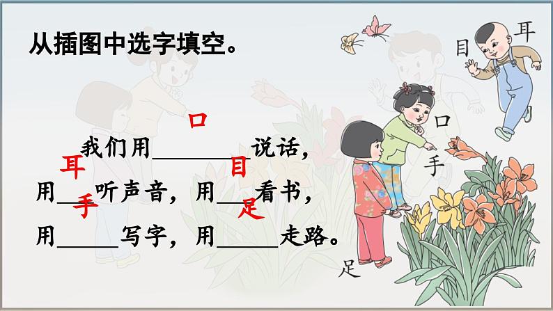 部编版(2024)一年级语文上册识字3《口耳目手足》优质课件08