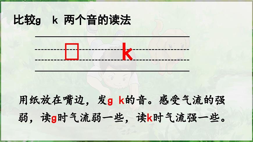 部編版(2024)一年級語文上冊拼音5《g k h》優(yōu)質(zhì)課件第8頁
