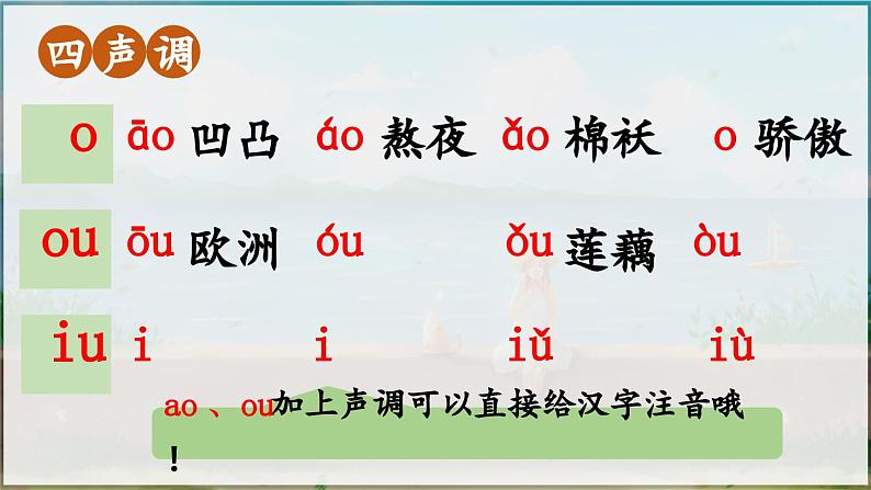 部编版(2024)一年级语文上册拼音11《ao ou iu》优质课件08