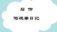 小学语文人教部编版四年级上册第三单元习作：写观察日记课前预习课件ppt